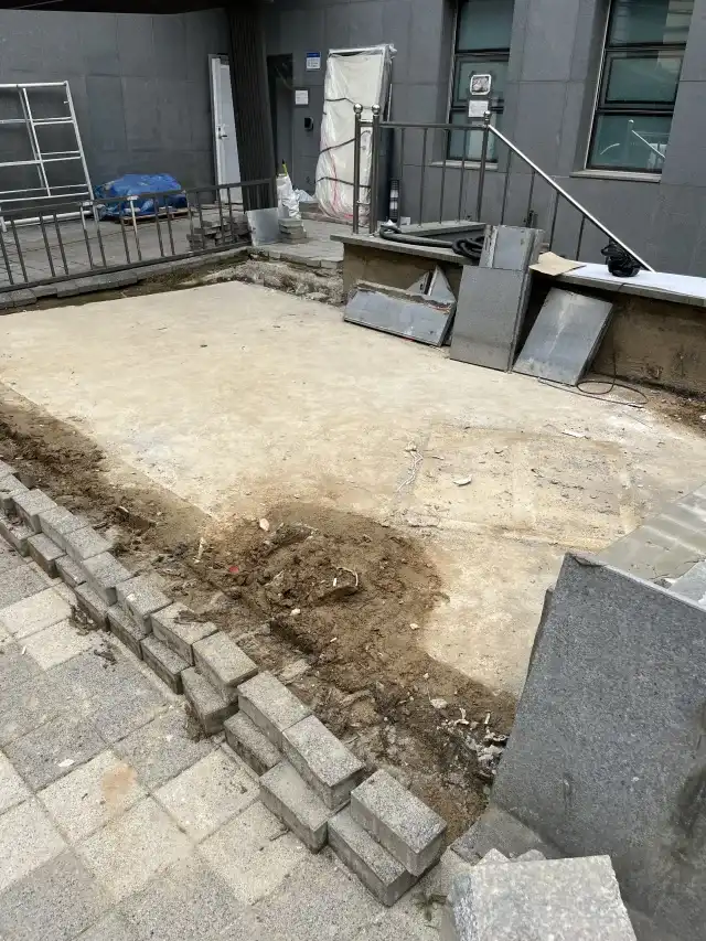 용인 도로블럭 기흥·수지 아파트 단지 교체 시공 전 사진